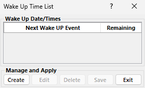 Wake Up Time List